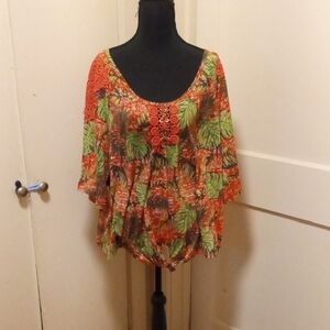 Women's Multicolor Boho Paisley Blouse